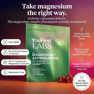 YouFirst - Magnesium & Ashwaganda Gummies 90 Days
